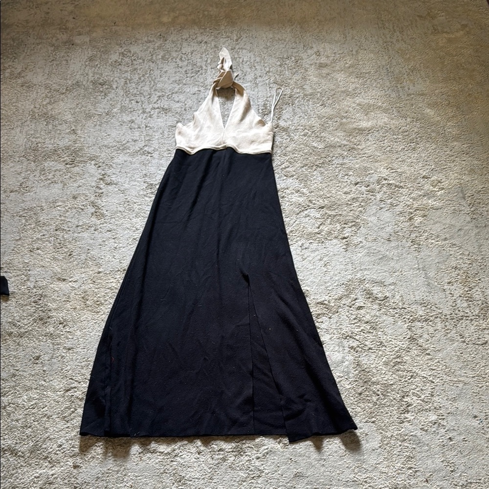 Lush Black Halter Sundress for Weddings